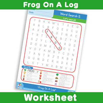 Frog On A Log - Wordsearch 5