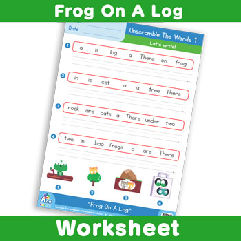 Frog On A Log - Unscramble The Words 1