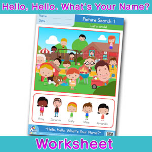 Hello Whats Your Name Worksheet picture search 1