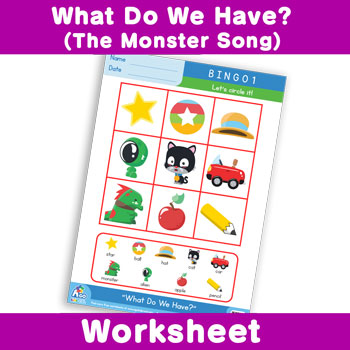 What Do We Have? (The Monster Song) Worksheet - BINGO 1