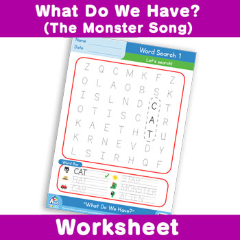 What Do We Have? (The Monster Song) Worksheet - Word Search 1
