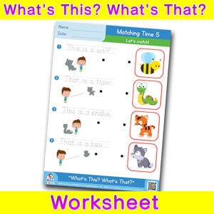 Whats this whats that worksheet matching time 5