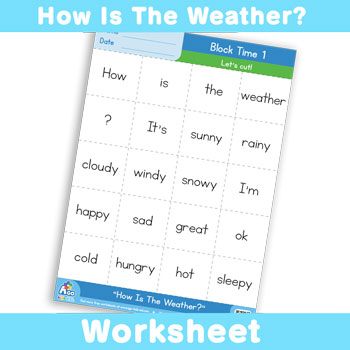 How Is The Weather? Worksheet - Block Time 1