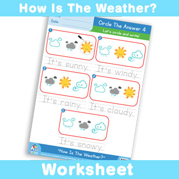 How Is The Weather? Worksheet - Circle The Answer 4