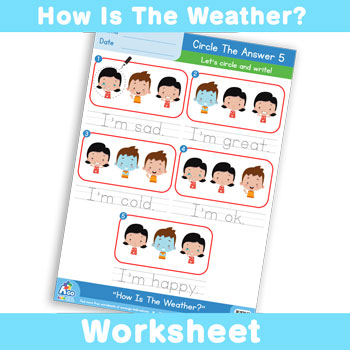 How Is The Weather? Worksheet - Circle The Answer 5