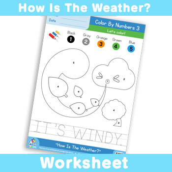 How Is The Weather Worksheet - Color By Numbers 3