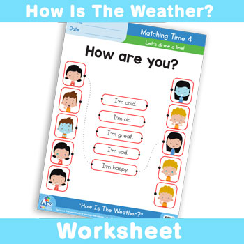 How Is The Weather? Worksheet - Matching Time 4
