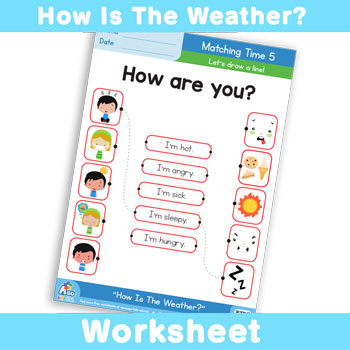 How Is The Weather? Worksheet - Matching Time 5