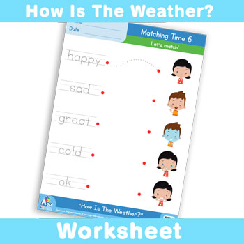 How Is The Weather? Worksheet - Matching Time 6