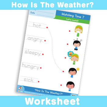 How Is The Weather? Worksheet - Matching Time 7