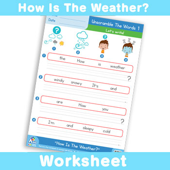How Is The Weather? Worksheet - Unscramble The Words 1
