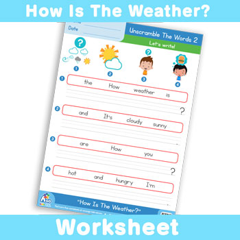 How Is The Weather? Worksheet - Unscramble The Words 2