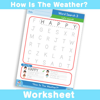 How Is The Weather? Worksheet - Word Search 3