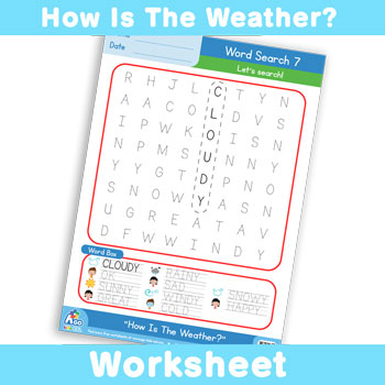 How Is The Weather? Worksheet - Word Search 7