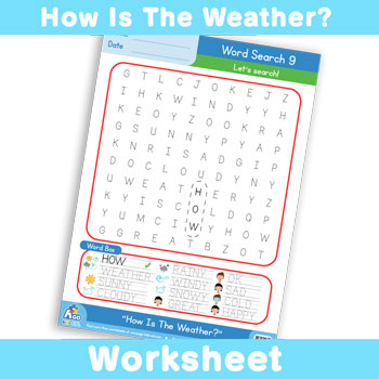 How Is The Weather? Worksheet - Word Search 9