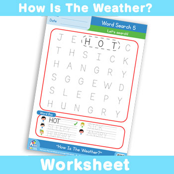 How Is The Weather? Worksheet - Word Search 5
