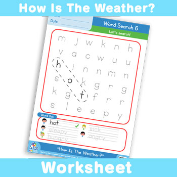 How Is The Weather? Worksheet - Word Search 6