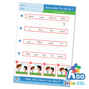 hello what s your name esl worksheet pack bingobongo