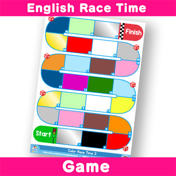 English-Race-Time---silver, gold, white, black, light blue, dark blue, light green, dark green and gray