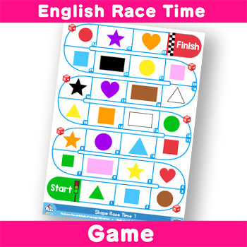 shape and colors race time game 1 bingobongo