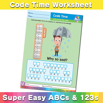 Alphabet ABC decoder worksheet u