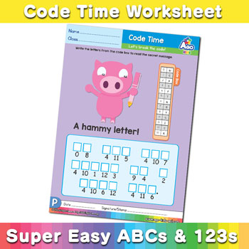 Alphabet ABC decoder worksheet p