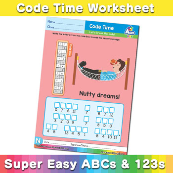 Alphabet ABC decoder worksheet n