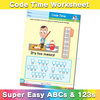 Alphabet ABC decoder worksheet m