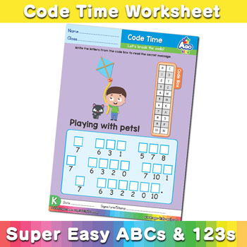 Alphabet ABC decoder worksheet k