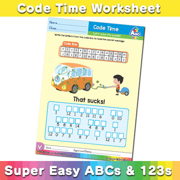 Alphabet ABC decoder worksheet v