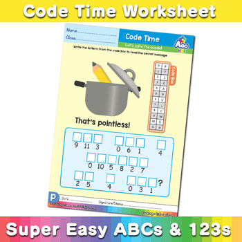 Alphabet ABC decoder worksheet p