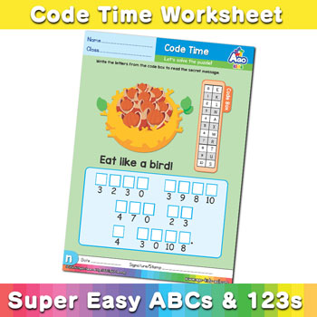 Alphabet ABC decoder worksheet n