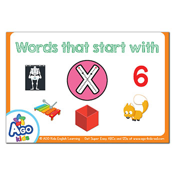 free alphabet flashcards for words that have the letter x bingobongo