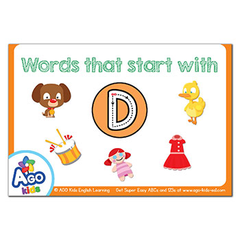 Words That Start With D For Kids