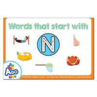 Free Alphabet Flashcards for Words That Start With the Letter N ...