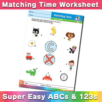 Words that start with C Phonics Matching Time