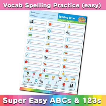 vocab spelling time worksheet xyz easy bingobongo