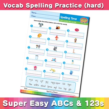 free esl spelling worksheet j k l