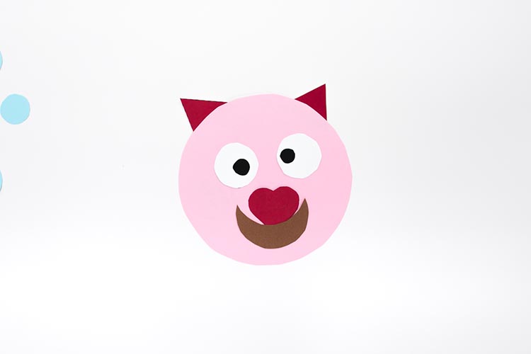 Round Animals from Shapes - Pig