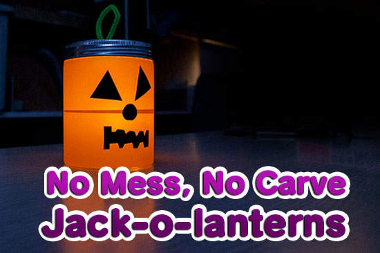 no mess no carve jack-o'-lantern