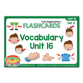 Free Body Part Vocabulary Flashcards Verbs Sight Words Fun