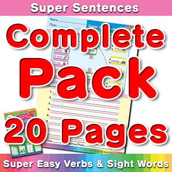 English sentence grammar worksheet pack