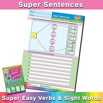 free English sentence worksheet