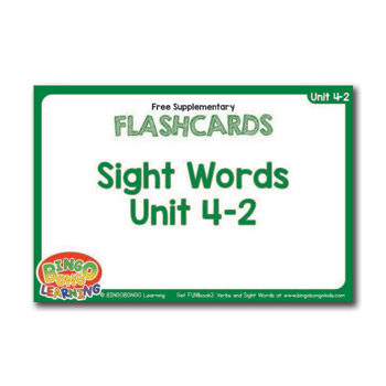 Free Sight Word Flashcards Fun Book 2 Unit 4 2 Bingobongo