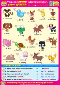 EFL/ESL Talking Poster | Farm Animals – BINGOBONGO