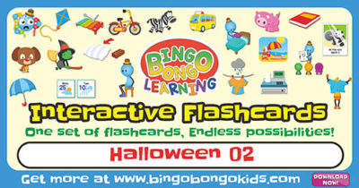 Halloween 02 Editable Interactive Flashcards Thumbnail 1