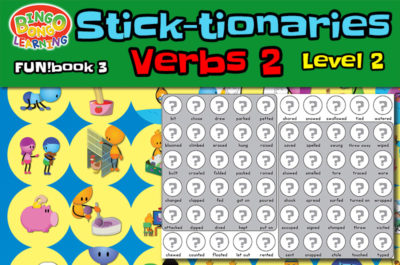 sticktionaries verbs2 stickers level 2