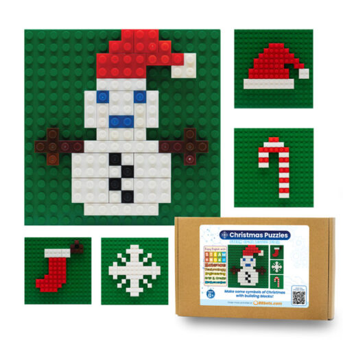 christmas pixel bricks puzzle box