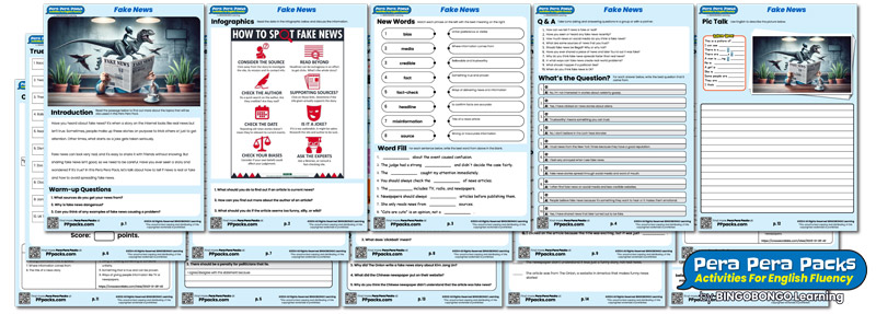 pera pera pack inside esl efl conversation activities