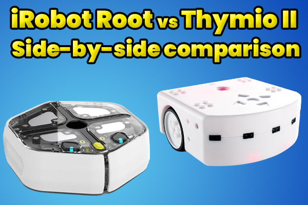 Robot Root Lite rt0 vs Thymio II Wireless